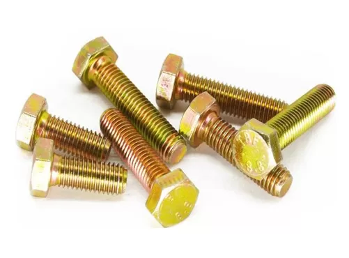 Yellow zinc bolts DIN931 DIN933 Grade 8.8 10.9 12.9