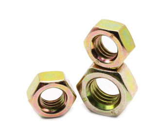 Yellow Zinc Plated Hex Nuts