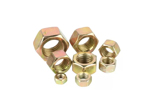Yellow Zinc Plated Hex Nuts