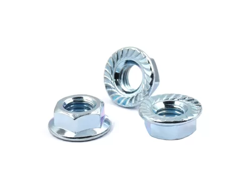 Galvanized Blue White Zinc Plated  Hex Flange Nuts