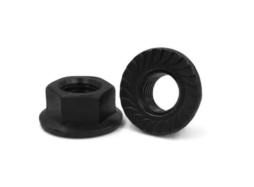 Black Oxide Hex Flange Nuts