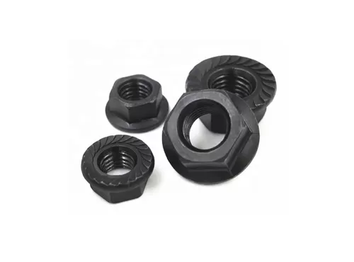 Black Oxide Hex Flange Nuts