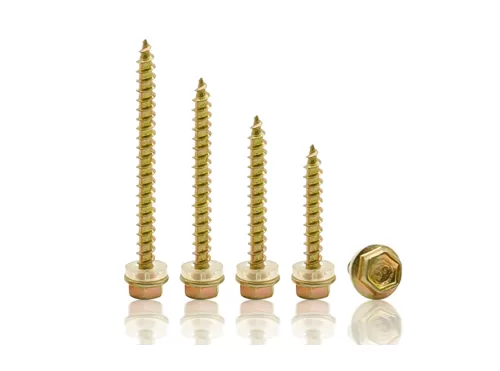 Yellow Zinc Hexagon Head Self-tapping Screws