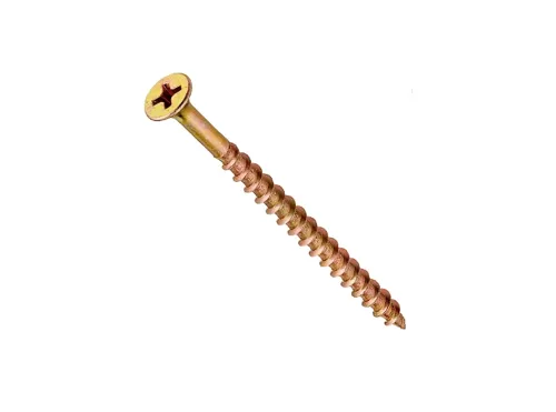 Yellow Zinc Plated Wood Confirmat Screws