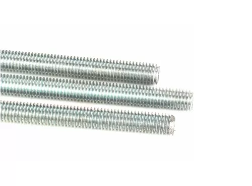 White Blue Zinc Plated Threaded Rods