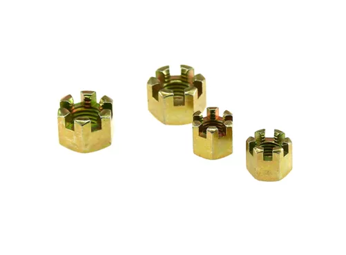 Yellow Zinc Plated Castle Nuts