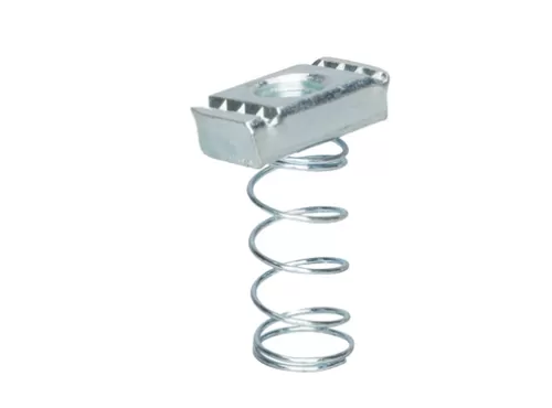 Blue White Zinc Plated Spring Channel Nuts